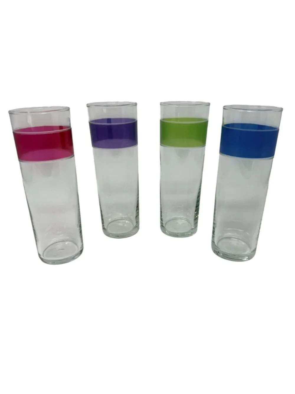 Vintage Libbey Vienna Stripe‎ Highball Glasses Set Mid Century Barware 1960s